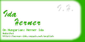 ida herner business card